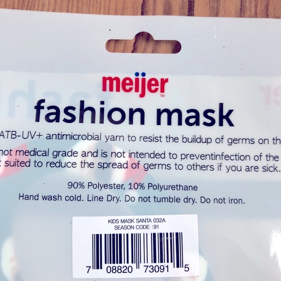 3/$10 NEW Santa Face Mask Green UNISEX ATB-UV+ Small - Picture 6 of 11